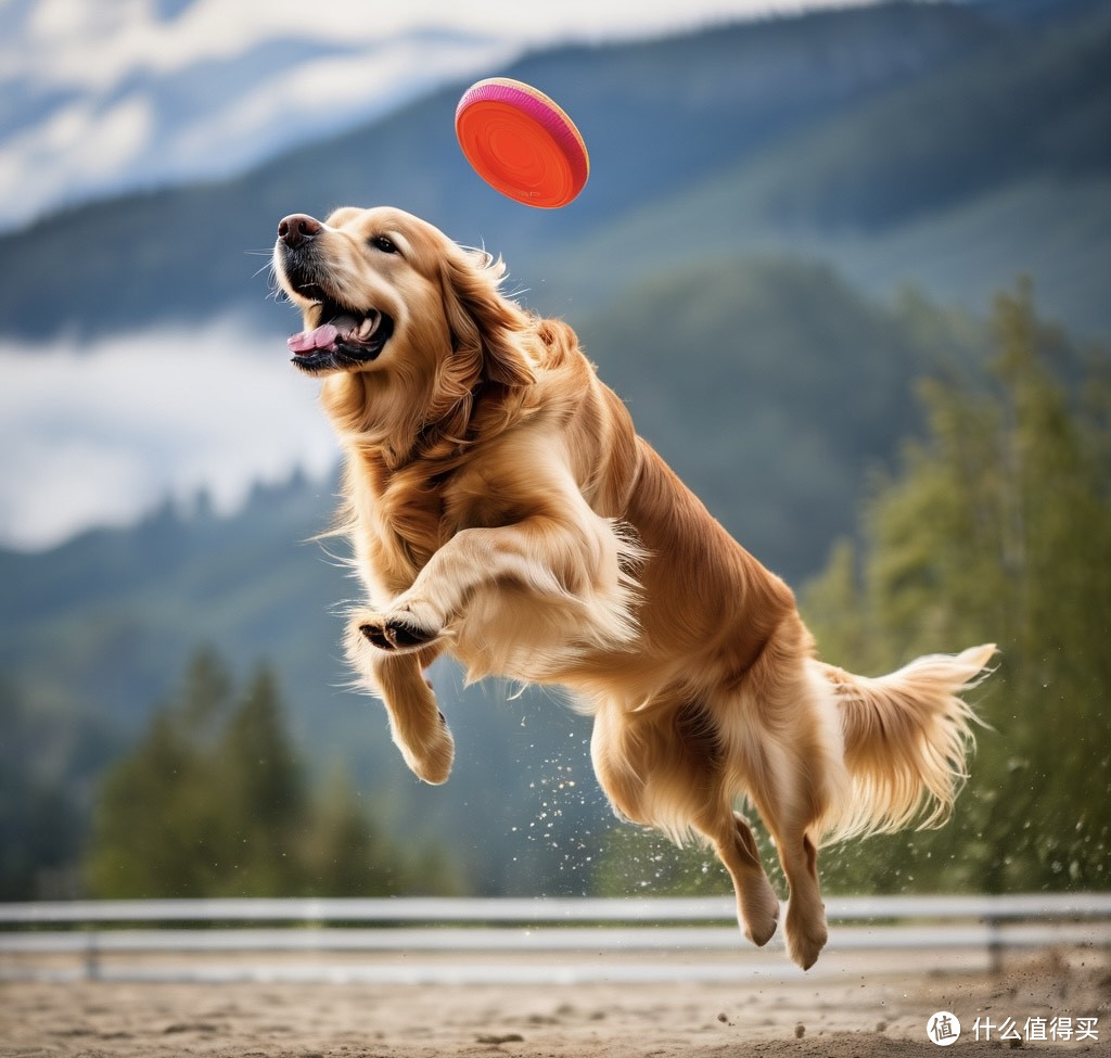 狗狗玩飞盘，轻松愉悦好心情!